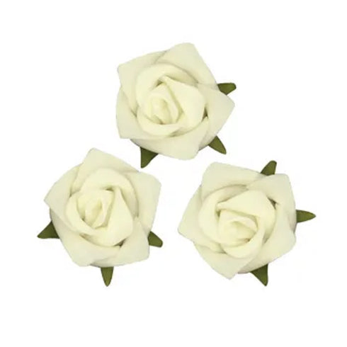 30mm Foam Rose Head Flowers (available in 6 colours)